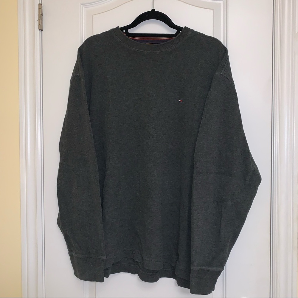 TOMMY HILFIGER GREY LONG SLEEVE XL SWEATER
